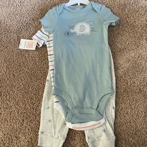 NWT Carters-just one you 3 pc set Elephant sz 12 month